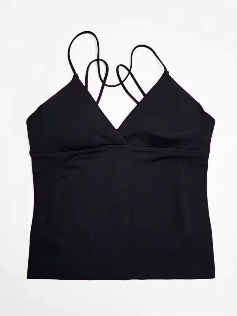 Black Double-Strap V-Neck Camisole